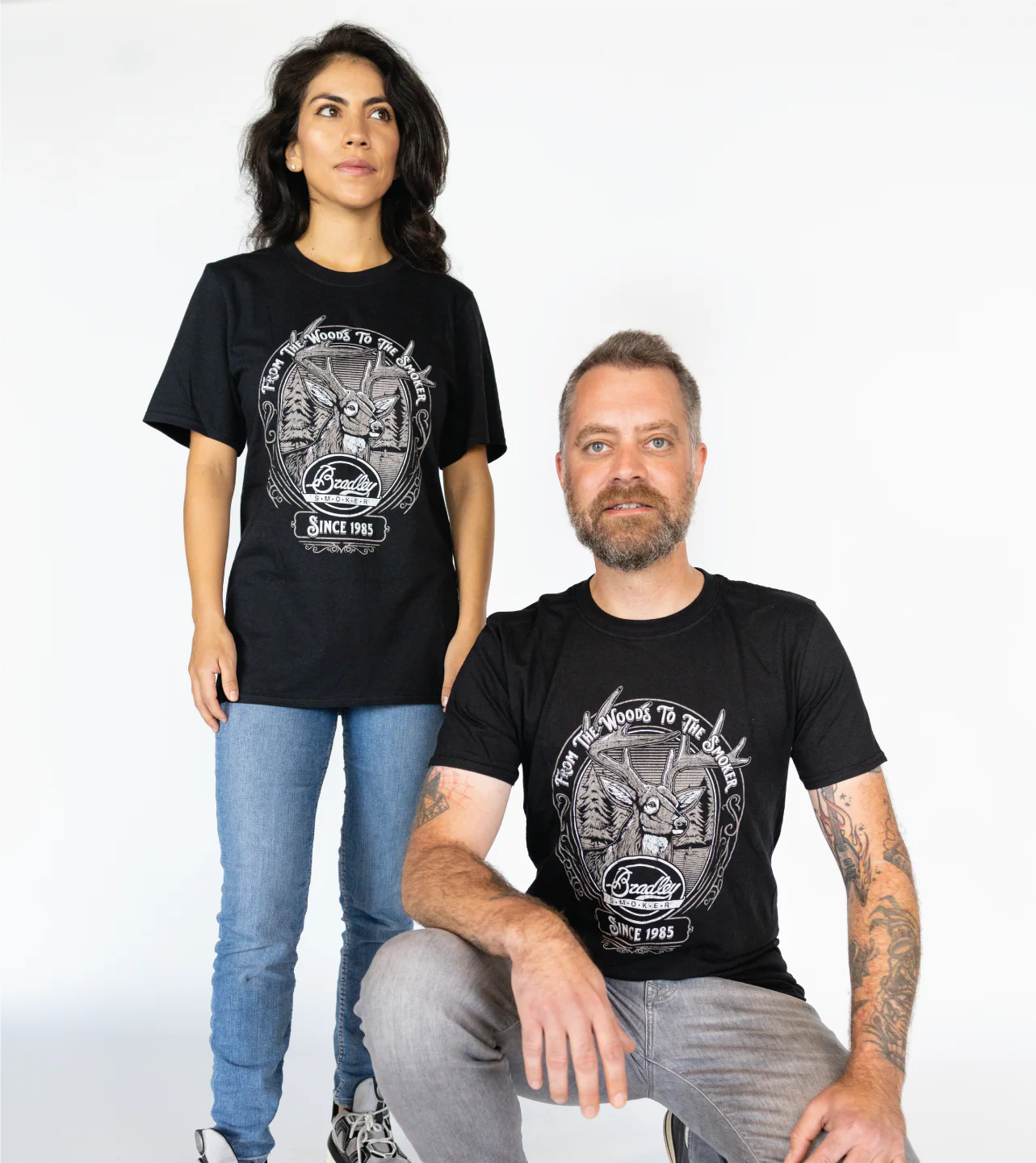 Bradley Deer T-Shirt, Black - Image 3